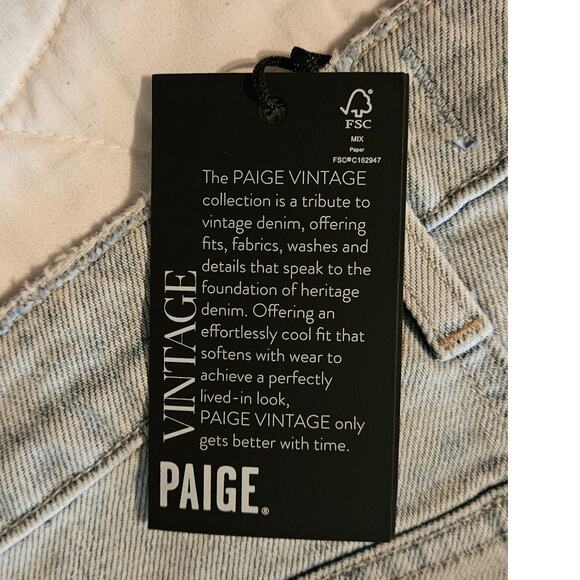 Paige Stella Women's Size 28 Gianna Blue Straight Leg Split Hem Jeans NWT - Picture 5 of 13